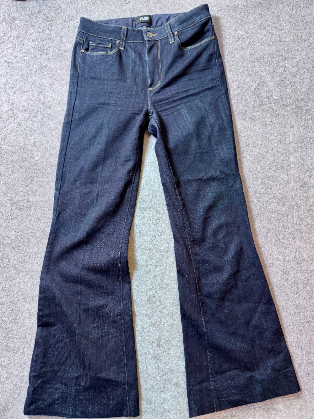 PAIGE Brooke Bootcut Jeans Womens 28 Dark Wash Stretch Made in USA